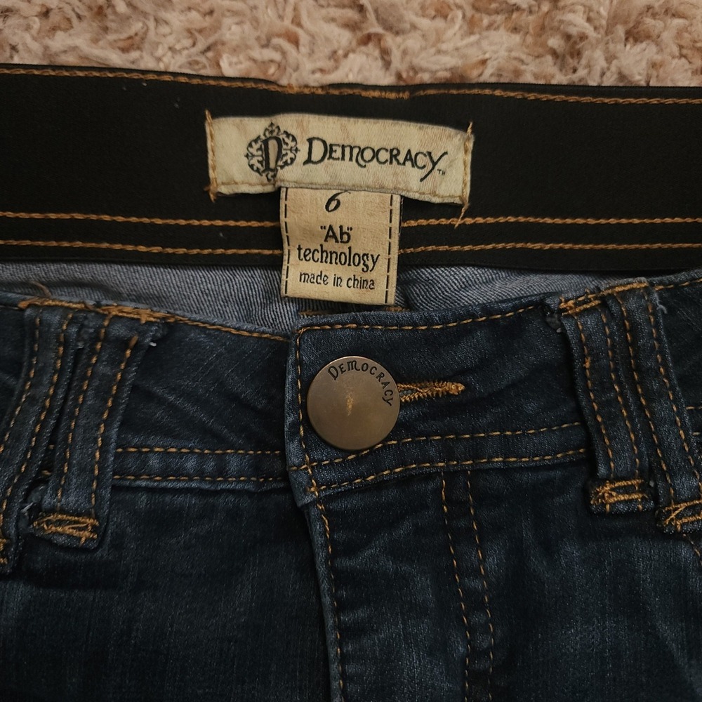 Democracy Skinny Jeans Womens 6 Dark Wash Ab Solution‎ Stretch B1248BBXX